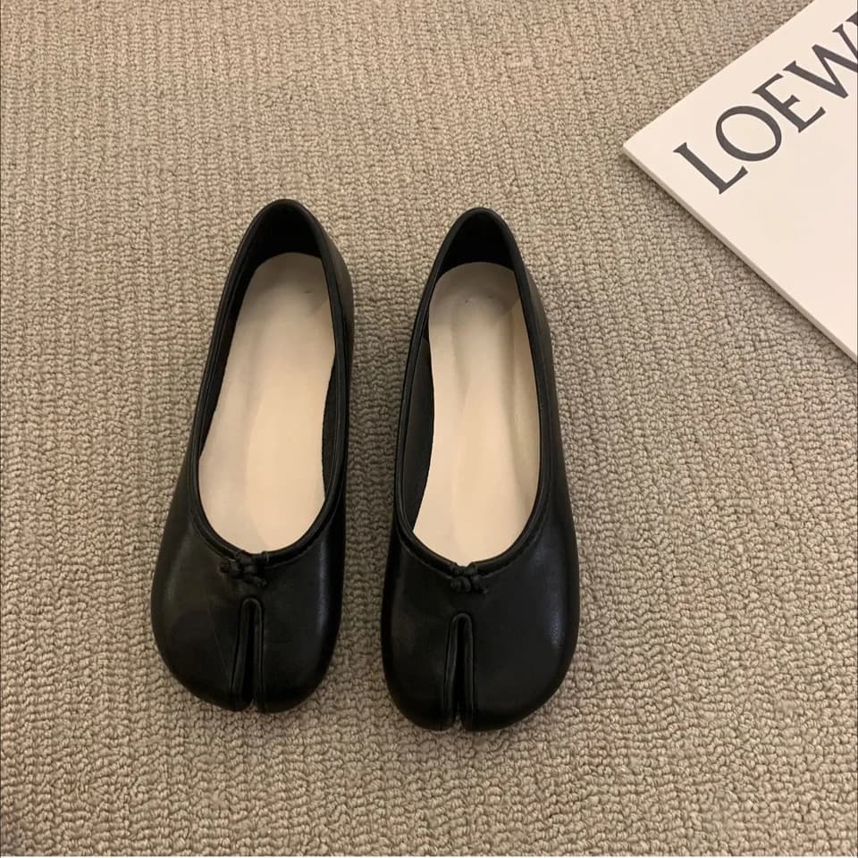 Dámské ploché slip on boty balerínky s odděleným palcem Mokasíny
