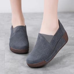 Dámské kožené ploché mokasíny s platformou ortopedické slip-on casual boty - náhled 7