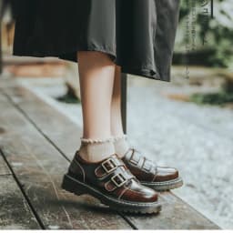 Dámské ploché mokasíny slip on kožené vintage britský styl oxford - náhled 7