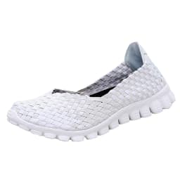 Dámské podzimní slip on mokasíny ploché jednobarevné tkané módní boty - náhled 6