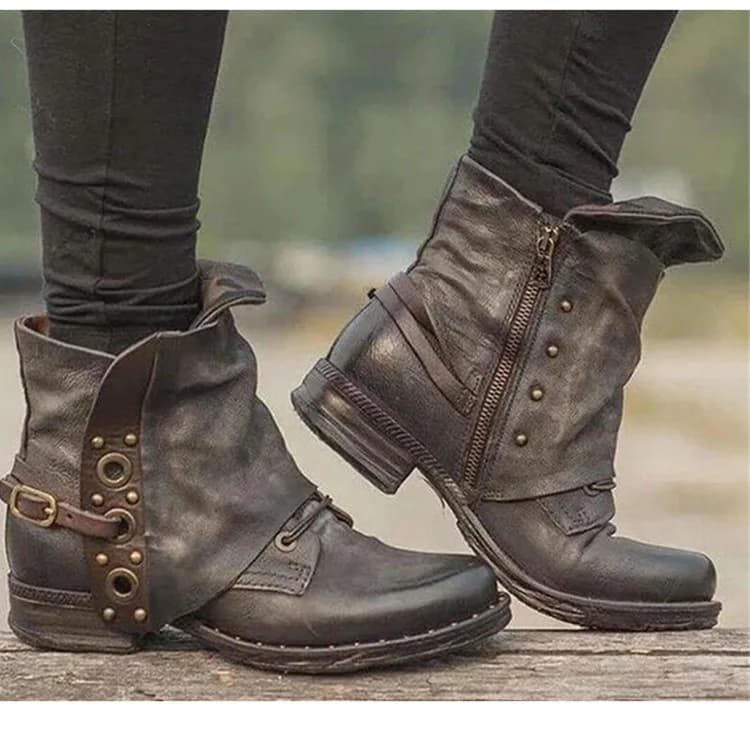 Dámské kotníkové boty podzimní zimní casual retro šněrovací plyšová podšívka plus velikost