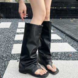 Dámské sandály s čtvercovou špičkou a klipem na špičce elegantní styl - náhled 3