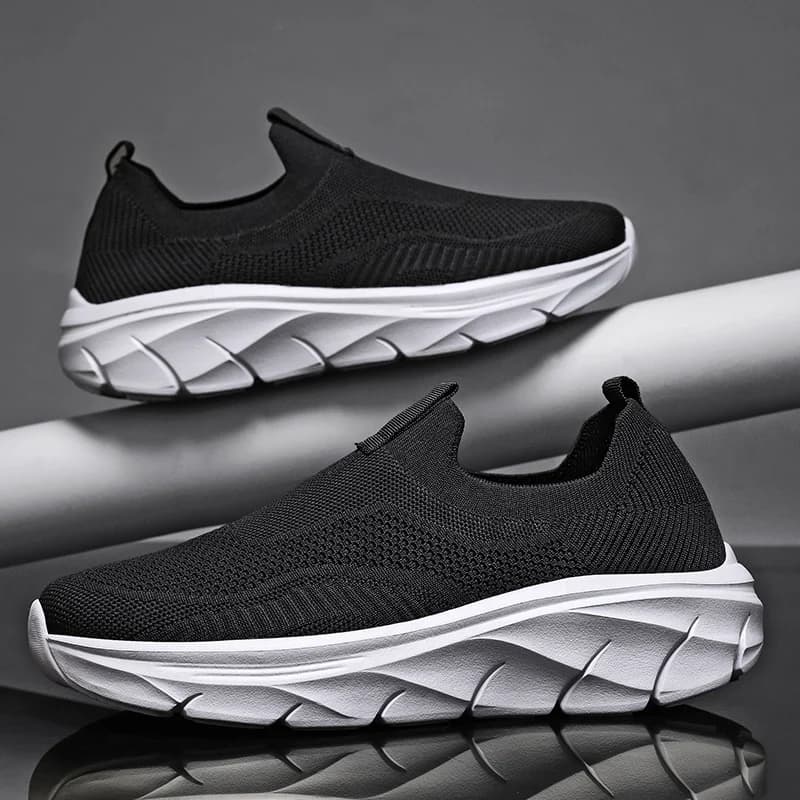 Pánské lehké běžecké boty síťované pohodlné pro chůzi slip on unisex velké velikosti