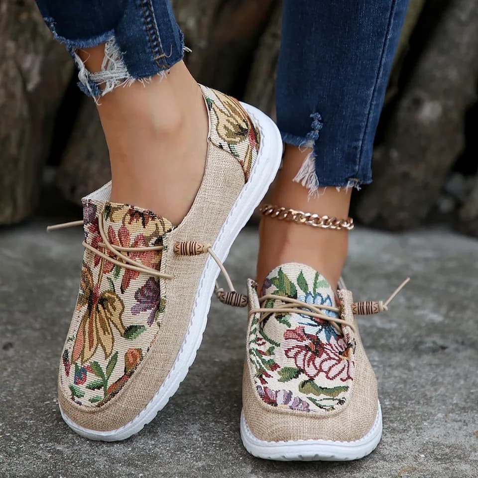 Dámské slip-on boty ploché procházkové tenisky casual outdoor podzimní pohodlné