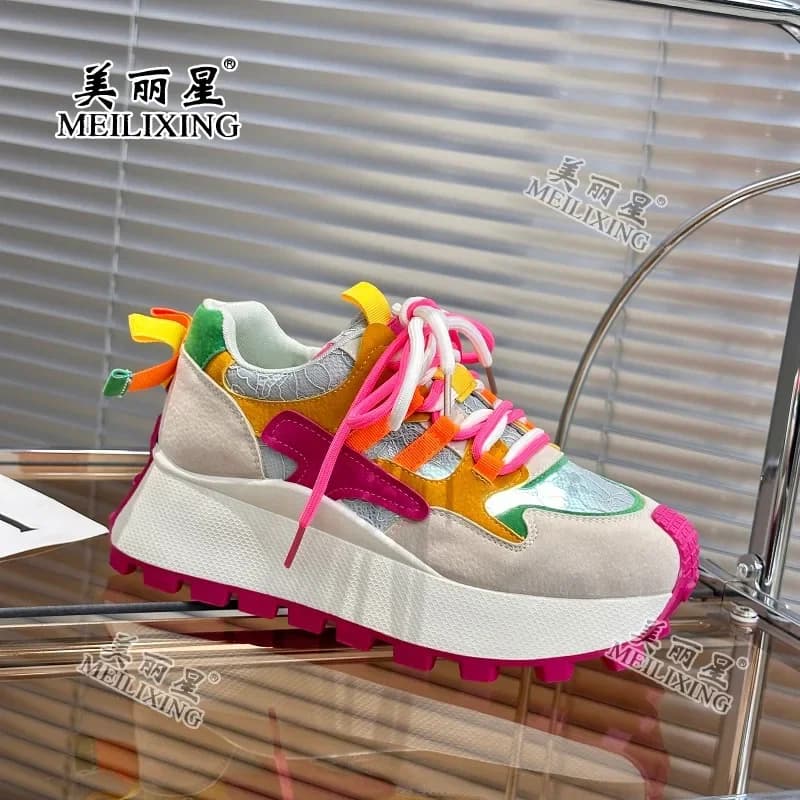 Jarní prodyšné síťové tenisky pro ženy nízké šněrování pohodlné venkovní sportovní boty