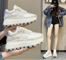 Dámské tenisky sportovní boty lehké tlustá podrážka platforma casual - náhled 3