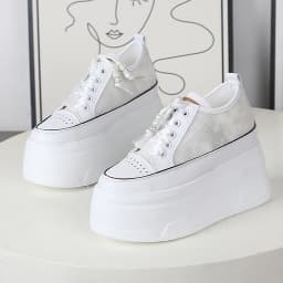 Dámské platformové sandály 12 cm letní boty klínová podrážka z pravé kůže - náhled 3