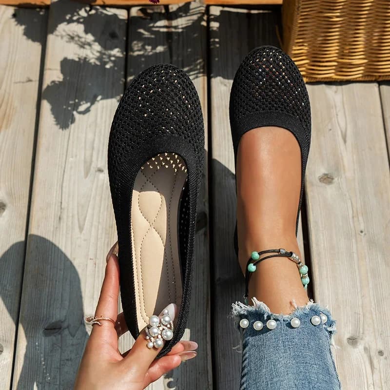 Baletní ploché boty pro ženy slip on Casual mokasíny Síťované Plus Size