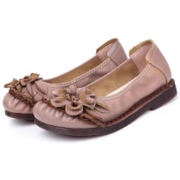 Dámské kožené mokasíny slip on květinový vzor pro jaro léto - náhled 3