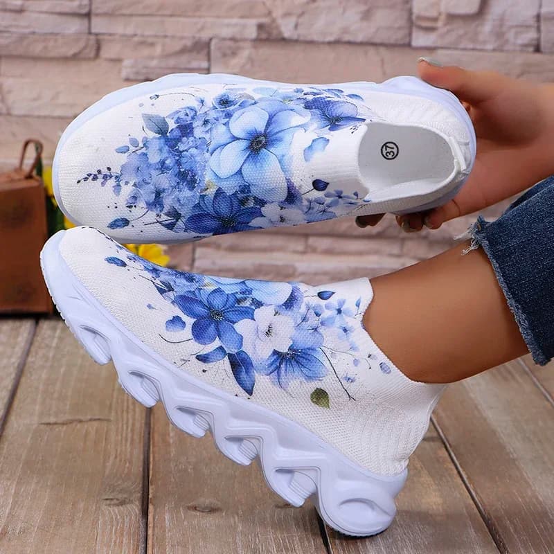 Dámské běžecké tenisky plus velikost prodyšná síťovina pohodlné neklouzavé na chůzi