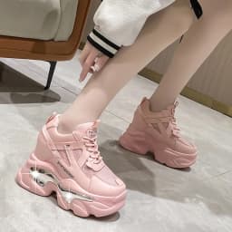 Dámské chunky sneakers platforma 11 cm prodyšná síťovina letní sportovní casual obuv - náhled 6