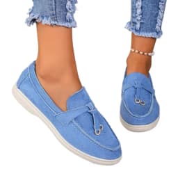 Dámské ploché slip-on boty loafers syntetický semiš prodyšné elegantní podzimní business - náhled 7