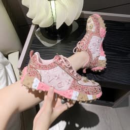 Dámské tenisky 2025 Luxusní rhinestone Síťované Casual Platformové Outdoor Běžecké boty - náhled 7