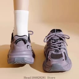 Dámské boty typu dad shoes s měkkou podrážkou černé podzimní zimní pohodlné na běhání - náhled 5