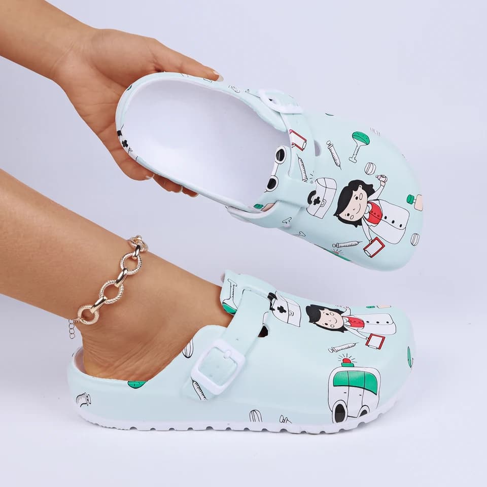 Dámské lehké EVA clogs barevné tie dye vzor pohodlné nazouvací pro celodenní nošení venku