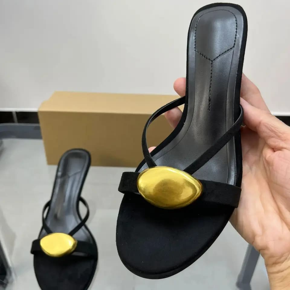 Dámské sandály s otevřenou špičkou a vysokým podpatkem kovová spona letní obuv