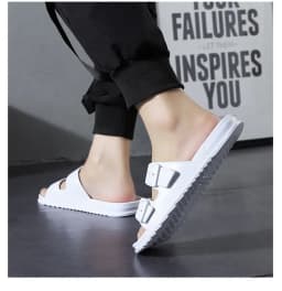 Letní pánské i dámské pantofle s dvojitou přezkou EVA Slip-On pohodlné měkké dno - náhled 5