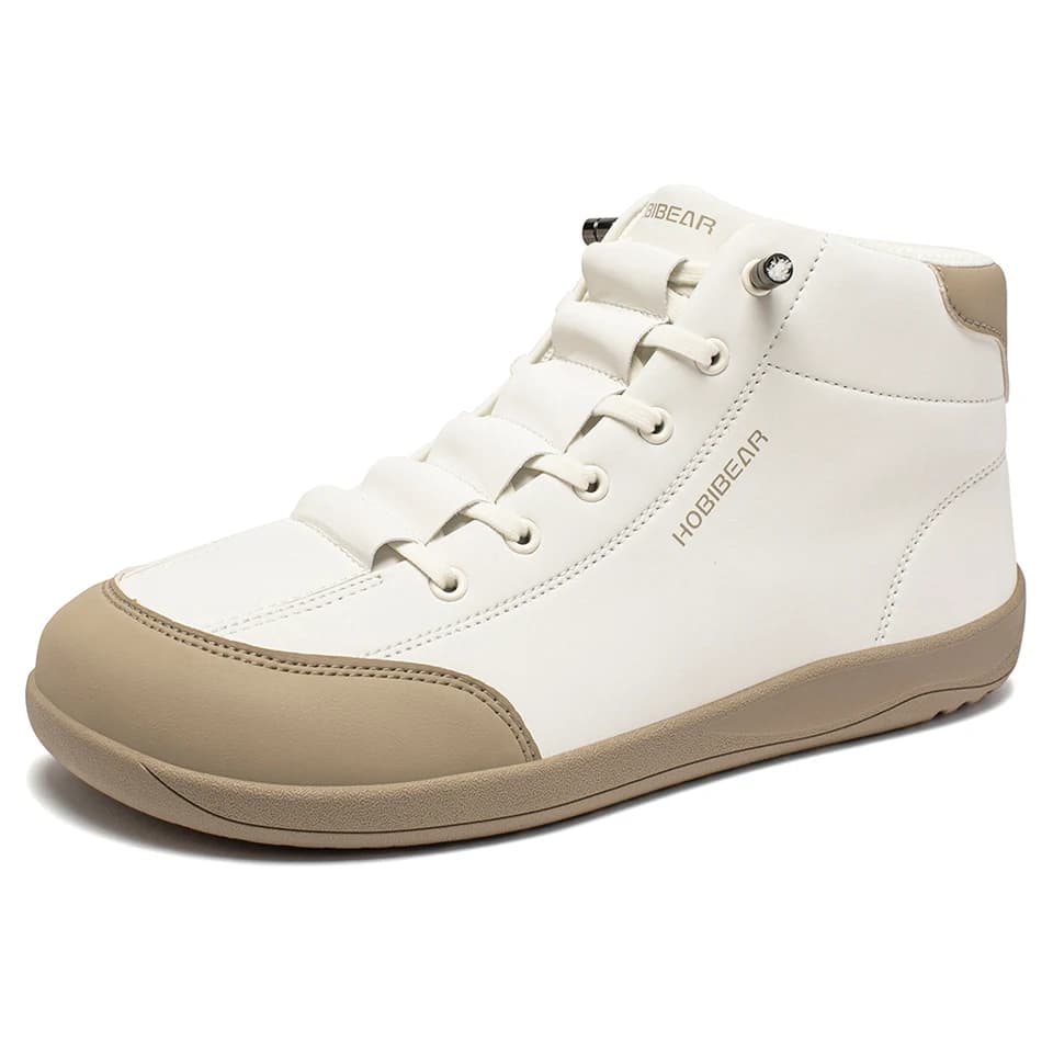 Barefoot boty unisex kotníkové středně vysoké s širším prstem outdoor protiskluzové syntetická kůže