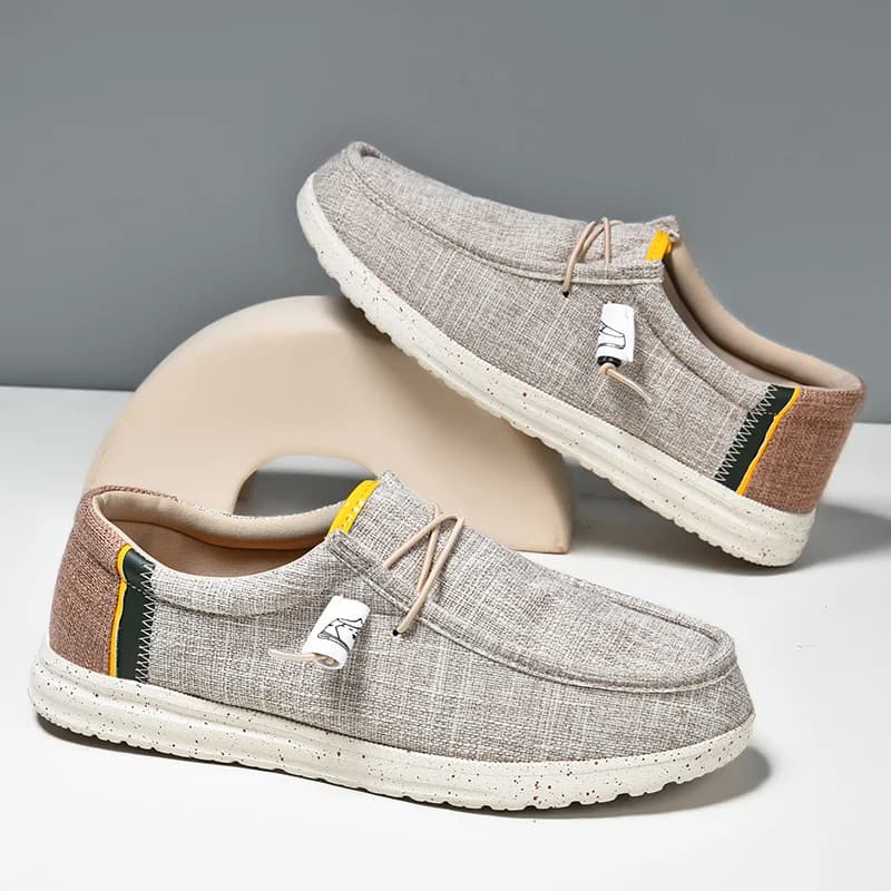 Pánské prodyšné canvas slip-on boty pohodlné a lehké tenisky