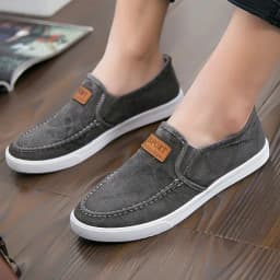 Pánské prodyšné plátěné mokasíny Slip-On denimové tenisky pro jaro a léto - náhled 2