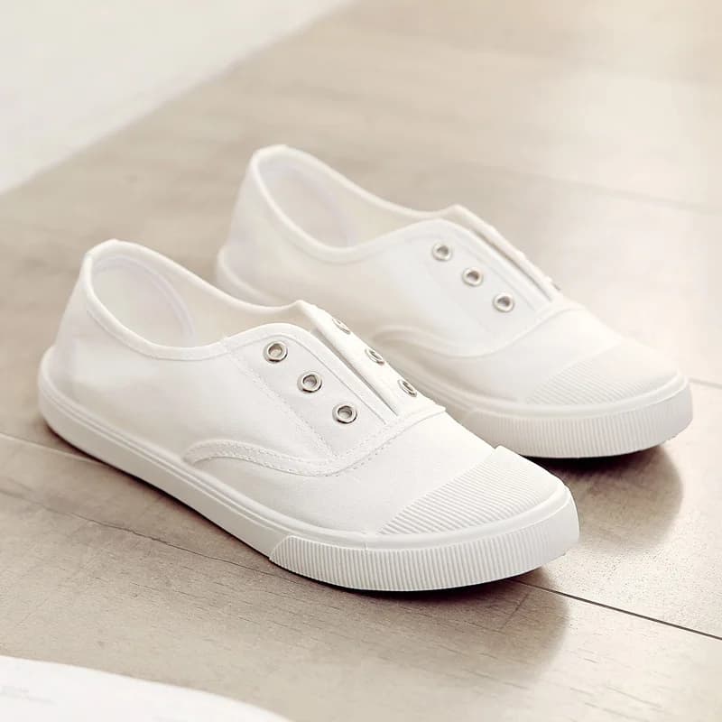 Jarní 2025 Plátěné tenisky dámské i pánské casual slip on Korejský styl pro studenty