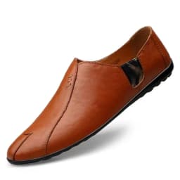 Pánské kožené casual boty mokasíny loafers slip-on prodyšné 38-47 - náhled 4