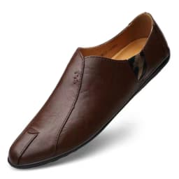 Pánské kožené casual boty mokasíny loafers slip-on prodyšné 38-47 - náhled 2