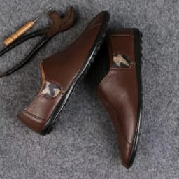 Pánské kožené casual boty mokasíny loafers slip-on prodyšné 38-47 - náhled 7