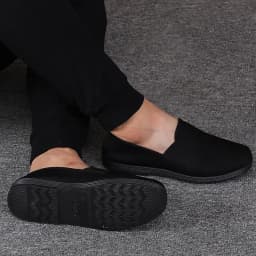 Pánské látkové slip-on boty pro práci Černé pohodlné bez šněrování - náhled 4