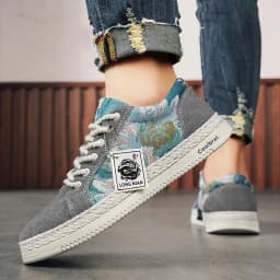 Pánské plátěné boty letní trendové sportovní a volnočasové nízké boty - náhled 4
