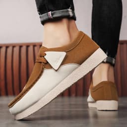 Pánské semišové slip on tenisky vintage casual pro pohodlnou chůzi - náhled 4