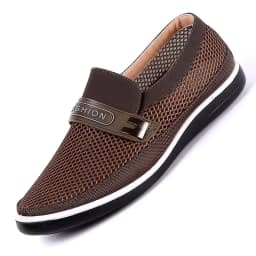 Pánské letní slip-on boty síťované prodyšné pohodlné mokasíny espadrilky - náhled 4
