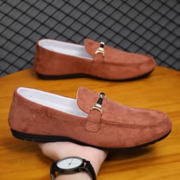 Modré semišové pánské slip-on mokasíny řidičské prodyšné kožené casual boty ručně vyrobené - náhled 7