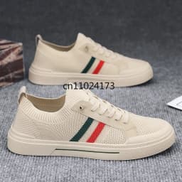 Prodyšné pánské síťované boty Slip on tenisky kanvasové lehká podrážka casual sportovní - náhled 3