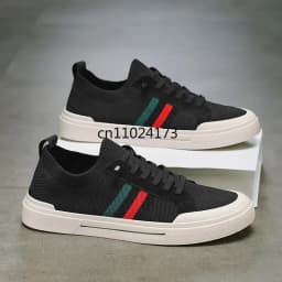 Prodyšné pánské síťované boty Slip on tenisky kanvasové lehká podrážka casual sportovní - náhled 5