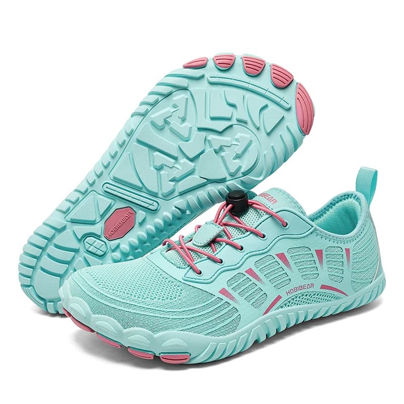 Bosé boty pro muže i ženy s širokou špičkou prodyšné tenisky s elastickým pásem na pláž a procházky