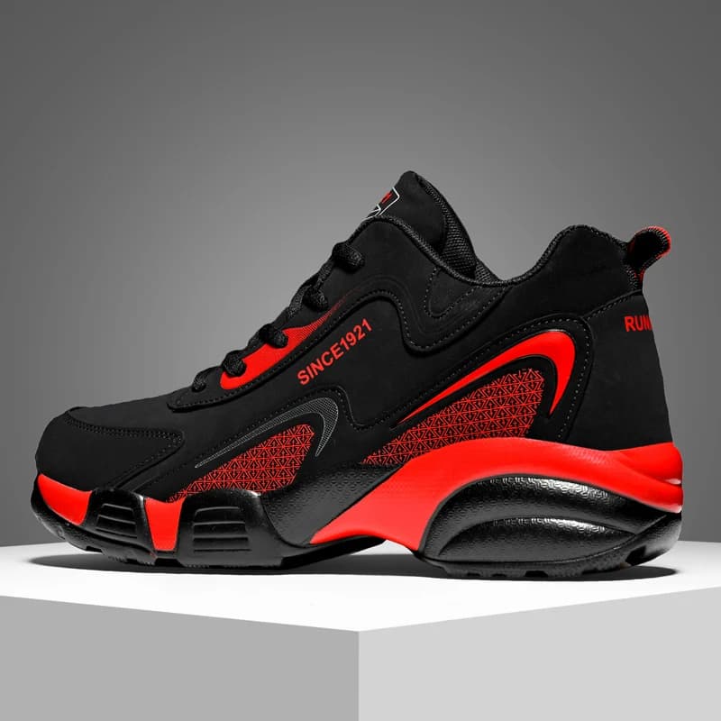 Pánské sportovní tenisky s tlustou podrážkou protiskluzové nepromokavé pro outdoor chůzi