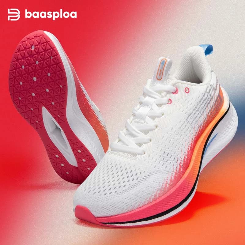 Ženské běžecké tenisky karbonová deska prodyšné lehké tlumení síťované