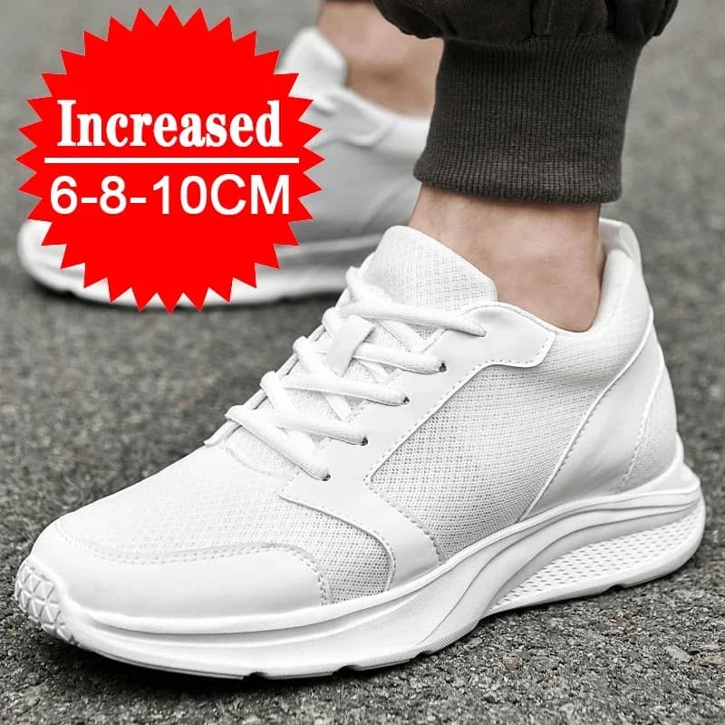 Pánské tenisky s vyvýšenou podrážkou 8-10 cm pro muže sportovní styl