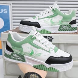 Pánské skateboardové boty prodyšné bílé sportovní tenisky - náhled 4