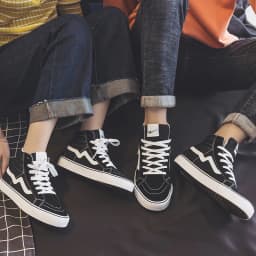 Jarní plátěné vysoké kotníkové tenisky pro muže i ženy skateboard šněrovací vulkanizované - náhled 7
