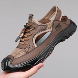 Pánské letní prodyšné síťované plážové boty outdoor trekové brodové nazouvací sandály - náhled 3