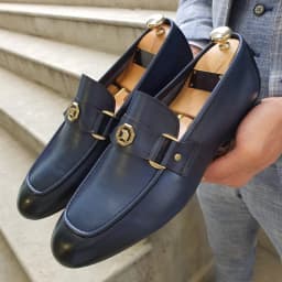 Pánské kožené boty casual loafers mokasíny slip on podzimní pohodlné do kanceláře - náhled 3