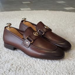 Pánské kožené boty casual loafers mokasíny slip on podzimní pohodlné do kanceláře - náhled 6