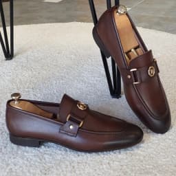 Pánské kožené boty casual loafers mokasíny slip on podzimní pohodlné do kanceláře - náhled 7