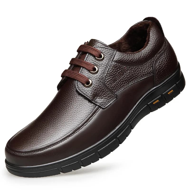 Pánské kožené casual boty šněrovací lehká podrážka pohodlné loafers