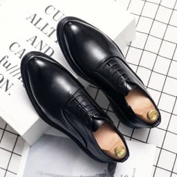 Pánské formální kožené polobotky Oxford pro kancelář a svatbu elegantní nízké boty - náhled 5