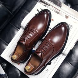 Pánské formální kožené polobotky Oxford pro kancelář a svatbu elegantní nízké boty - náhled 2
