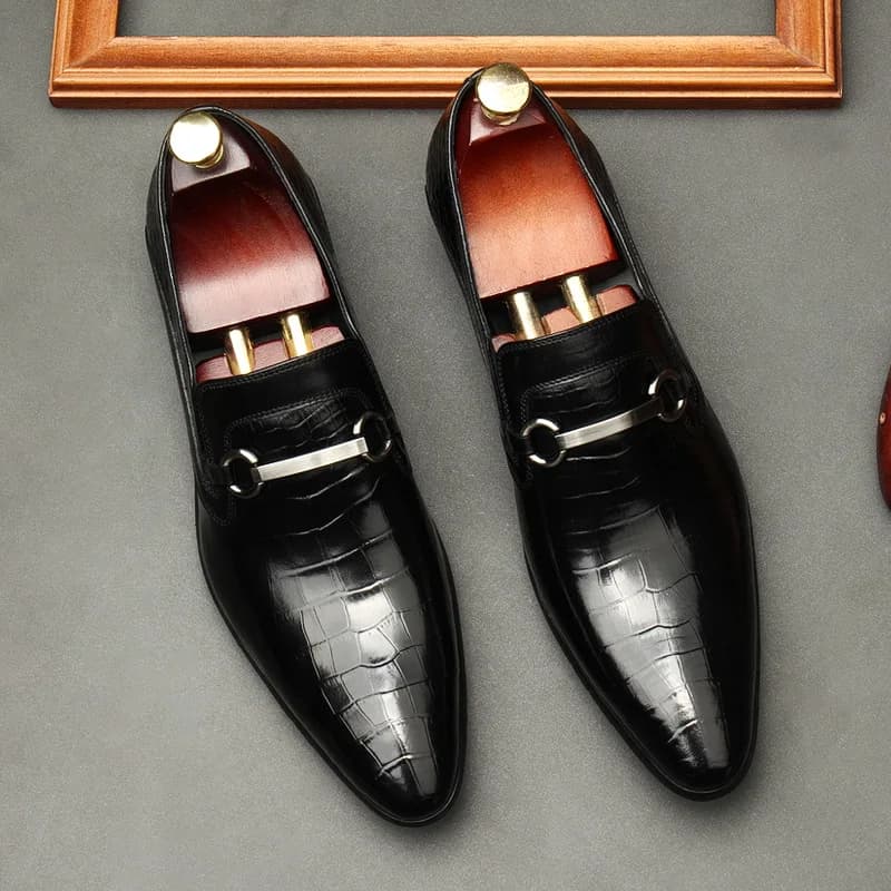 Pánské kožené slip-on oxford boty ručně šité luxusní formální boty pro jaro a podzim