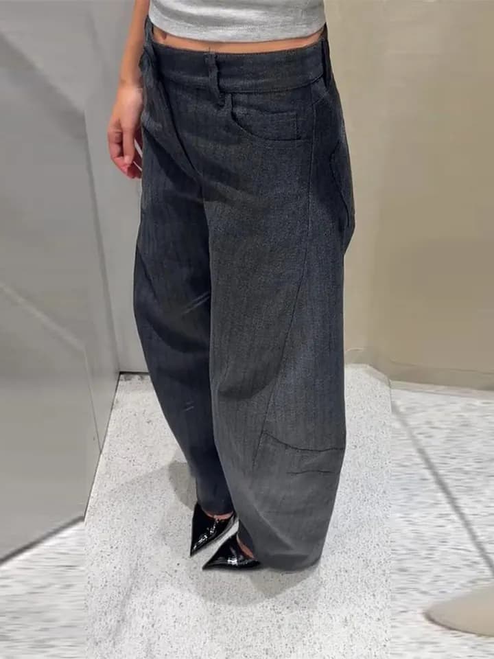 Retro sako se stojáčkovým límcem a kalhotový set pro ženy podzimní outfity